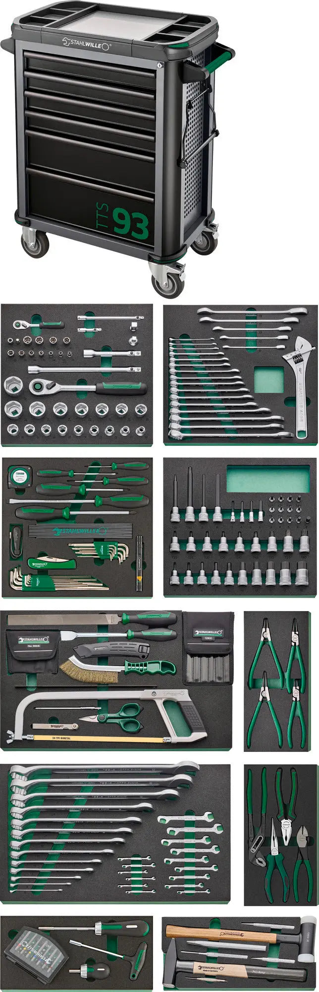 Stahlwille Set of 250 Assortment Tool with Trolley and TCS Insert - ST 98830180 Stahlwille