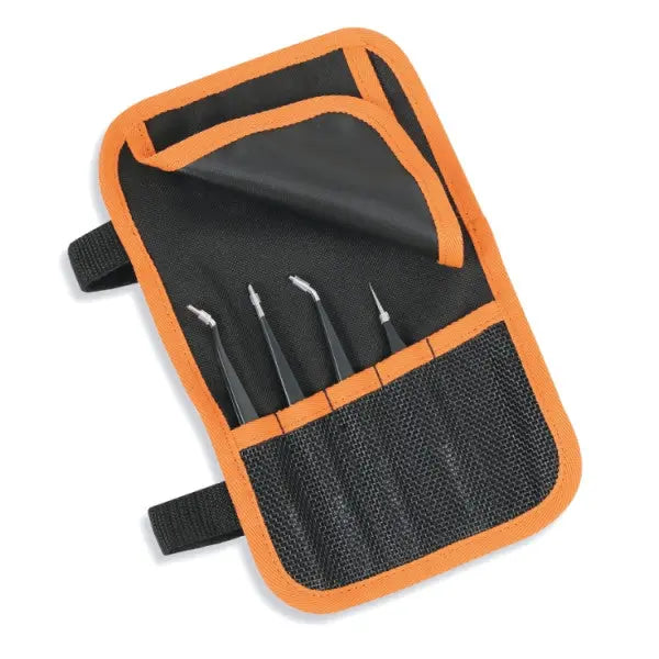 Beta Tools (Article# 999ESD/B4) Set of 4 ESD Spring Tweezers, Acid and Magnetic Resistant - BT 009990040 