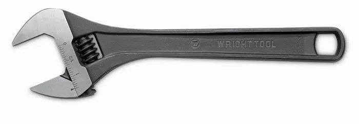 Wright Tool Black Industrial Adjustable Wrench, Maximum Capacity 1-1/8 in, 8 in - WT 9AB08 Adjustable Wrench Wright Tool