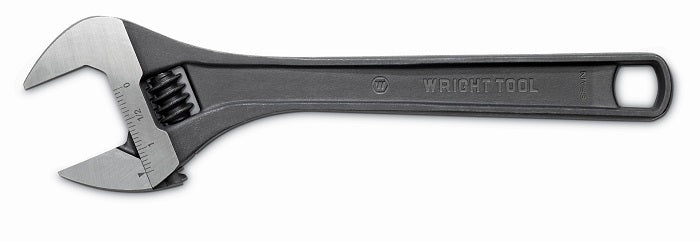 Wright Tool Black Industrial Adjustable Wrench, Maximum Capacity 2-1/8 in, 18 in - WT 9AB18 Adjustable Wrench