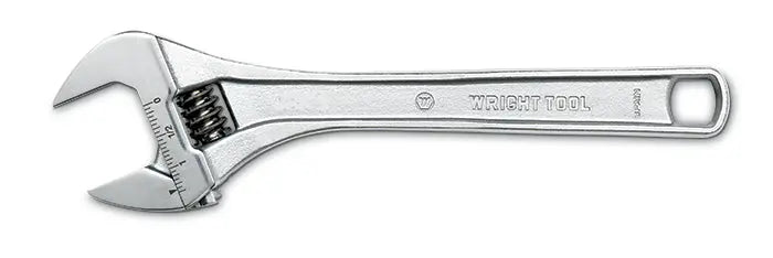 Wright Tool Chrome Adjustable Wrench Maximum Capacity 1-3/8 in - WT 9AC10 Wrench Wright Tool