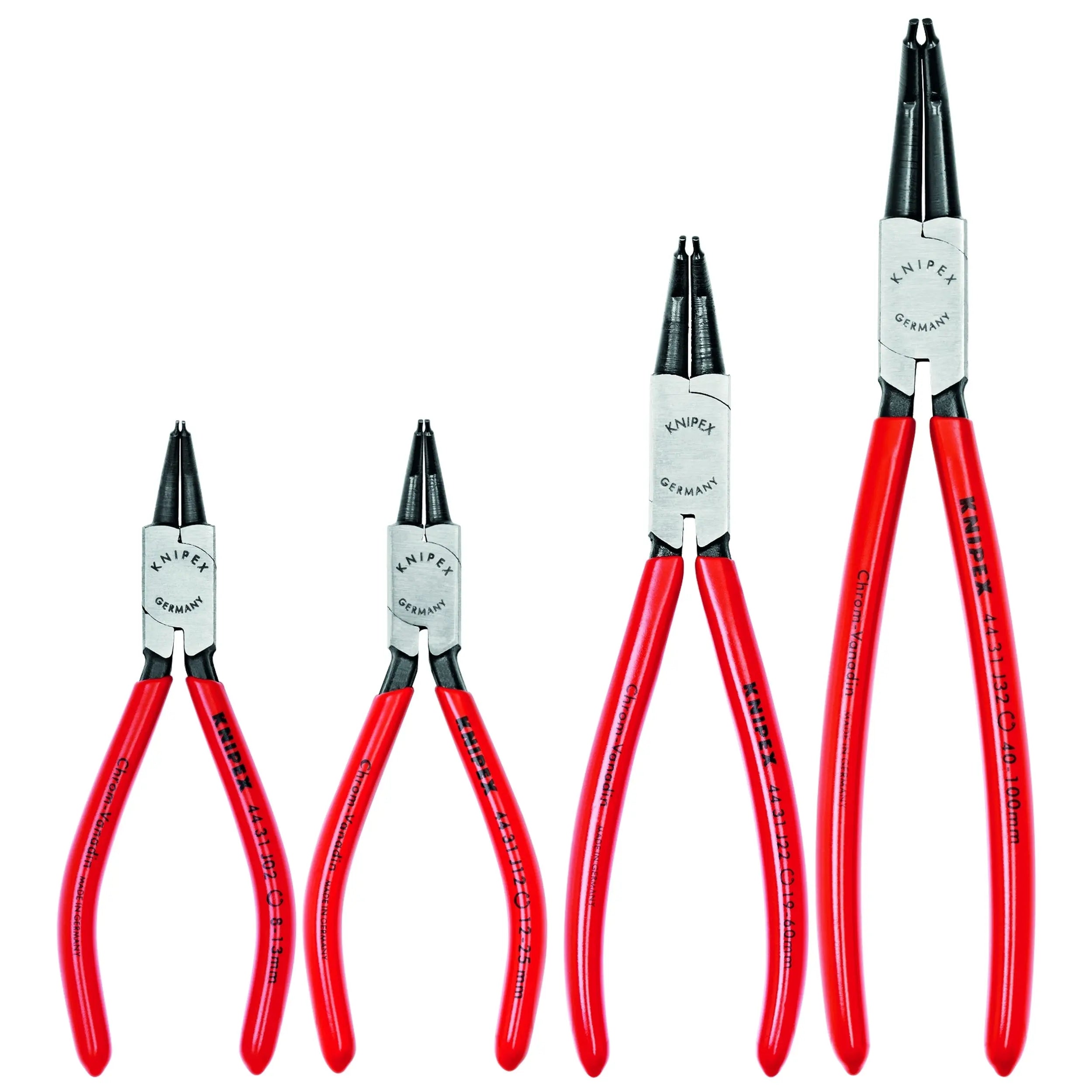 Knipex 9K 00 19 01 US KN | 4 Pc Internal Circlip Set, 45 Degree Knipex