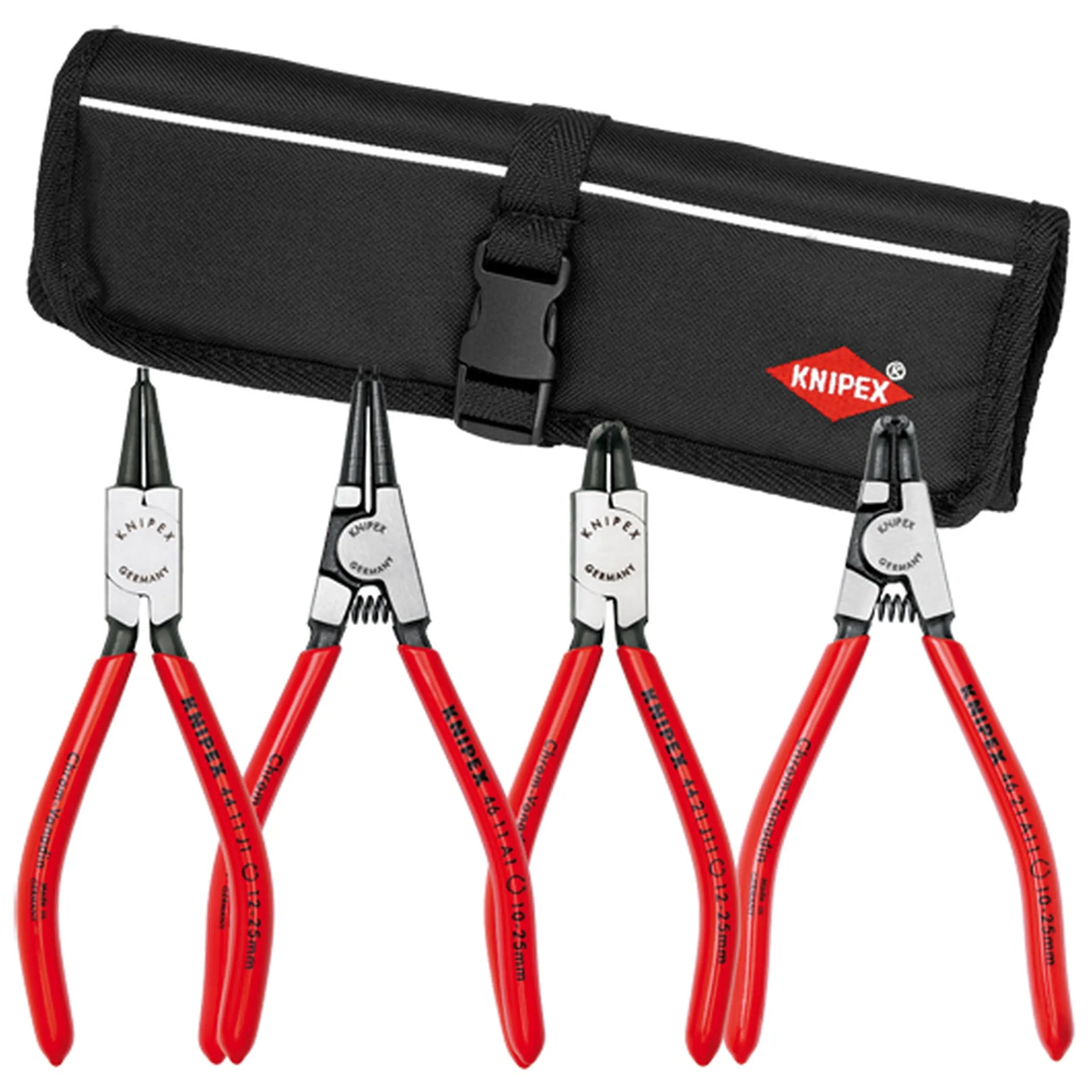 Knipex 9K 00 19 52 US KN | 4 Pc Circlip Set In Pouch Straight & 90 Degree Knipex