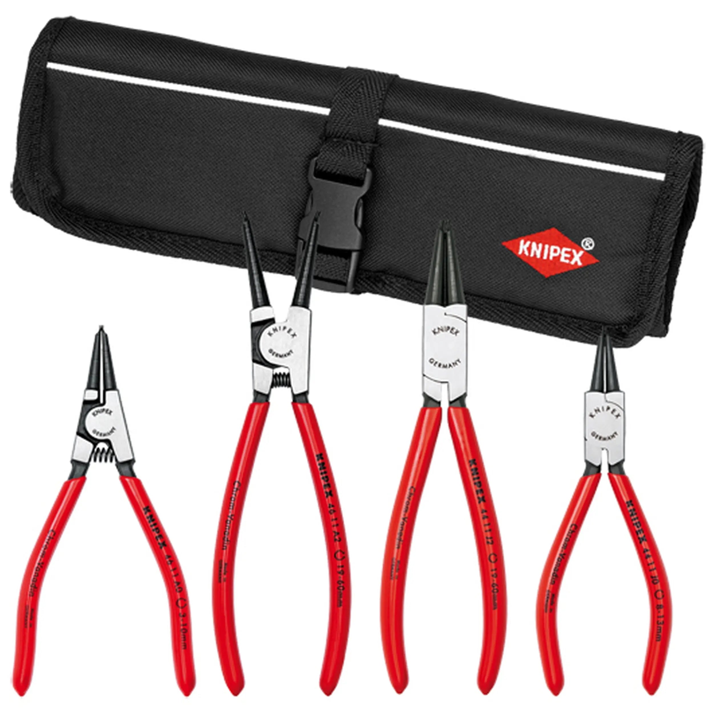 Knipex 9K 00 19 53 US KN | 4 Pc Circlip Set In Pouch Straight Knipex