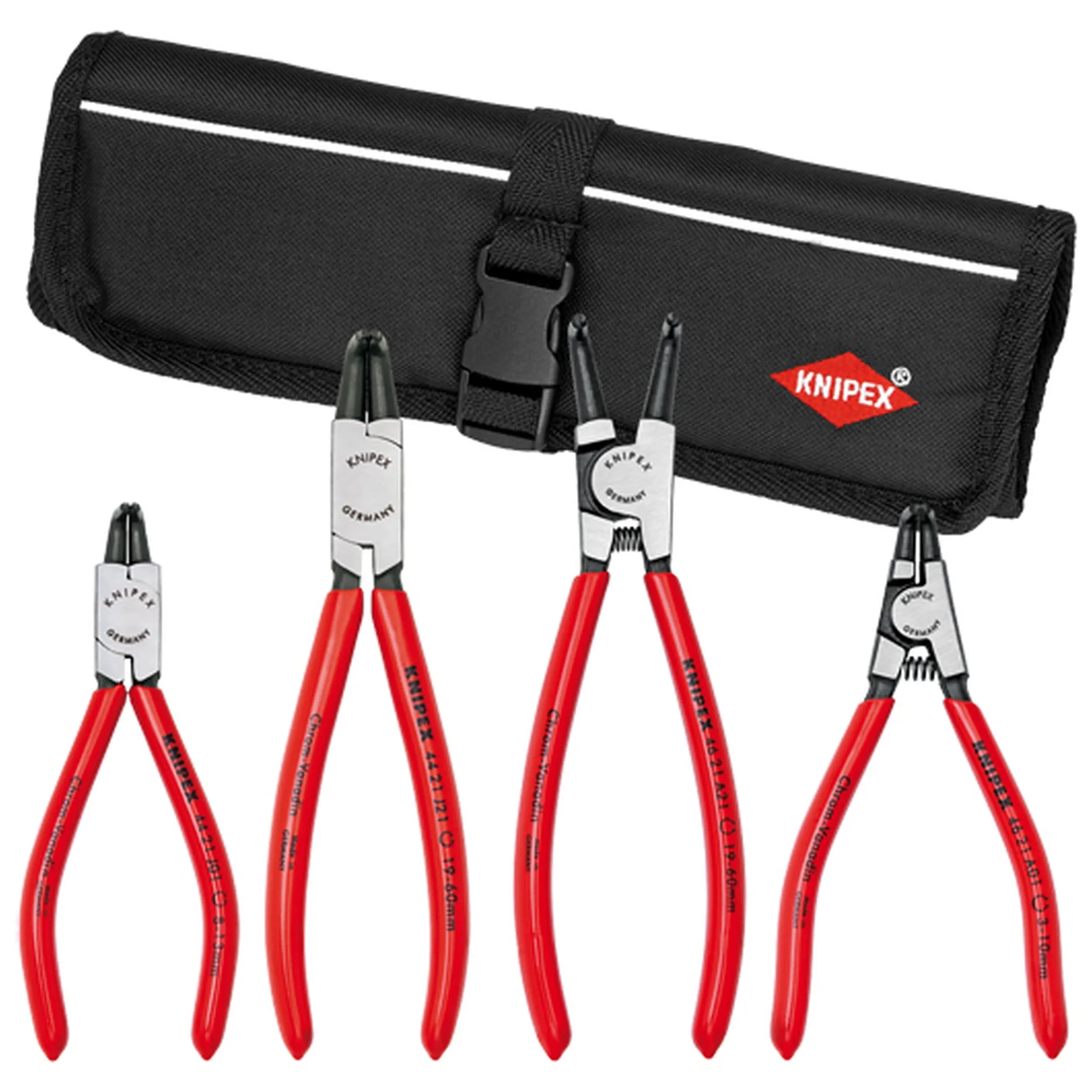 Knipex 9K 00 19 54 US KN | 4 Pc Circlip Set In Pouch 90 Degree Knipex