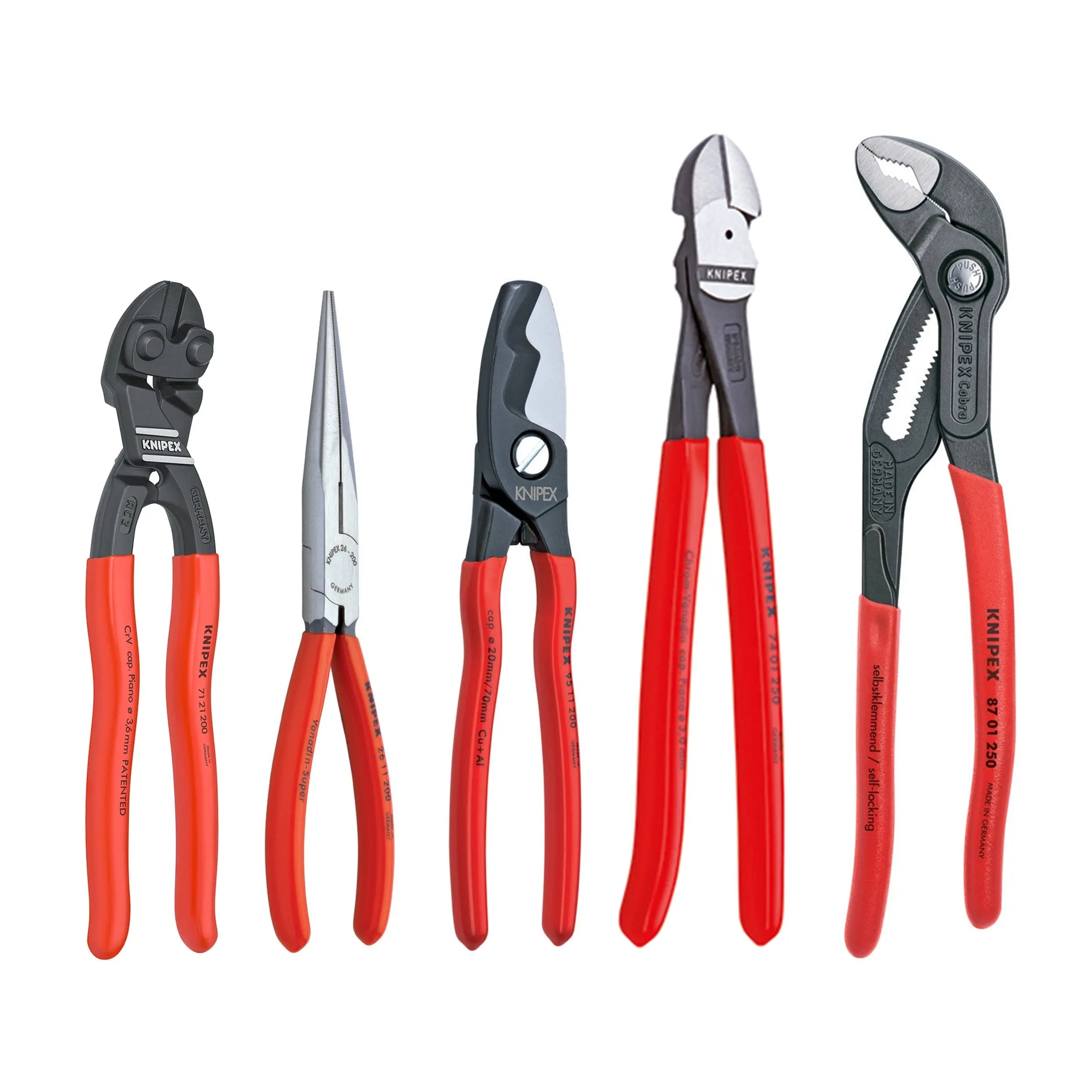 Knipex 9K 00 80 108 US KN | 5 Pc Automotive Starter Pliers Set (87 01 250, 95 11 200, 26 11 200, 74 01 250, 71 31 200) Knipex