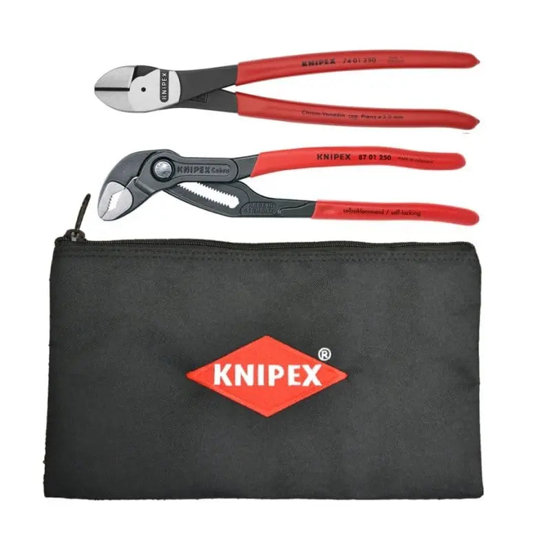 Knipex Set of 2 Pliers with Keeper Pouch - KN 9K 00 80 115 US Knipex