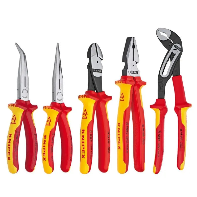 Knipex Set of 5 1000V Insulated Plier - KN 9K 00 80 142 US Knipex
