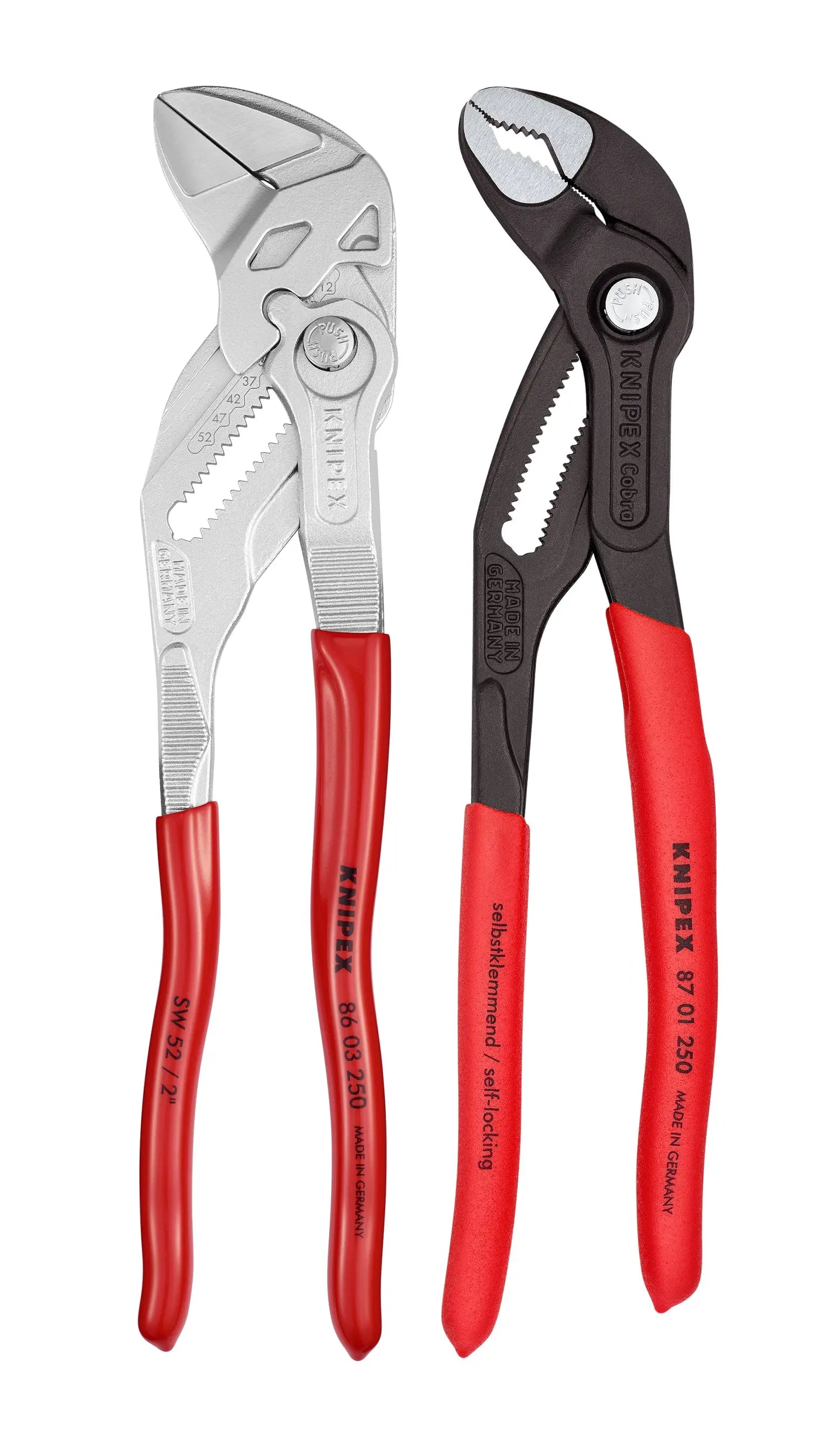 KNIPEX 2 Pc 10" Cobra Water Pump and Pliers Wrench Set - 9K 00 80 147 US Pliers Wrench Set Knipex