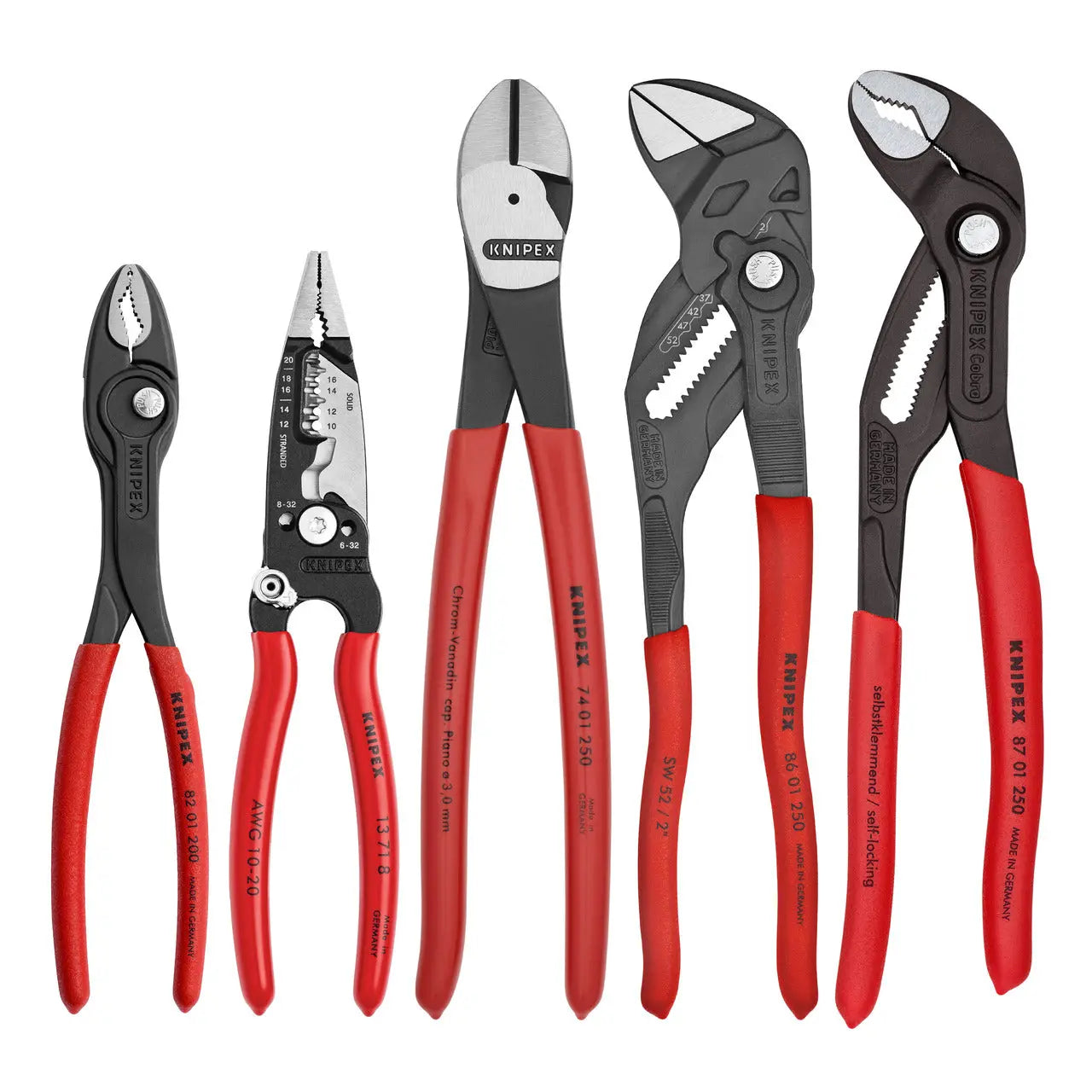 KNIPEX 5 Pc Core Pliers Set in Tool Roll - 9K 00 80 150 US Pliers Set Knipex