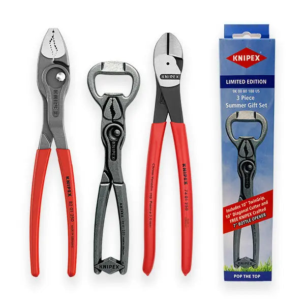 KNIPEX 3 Pc Summer Gift Set with Free 7" Bottle Opener