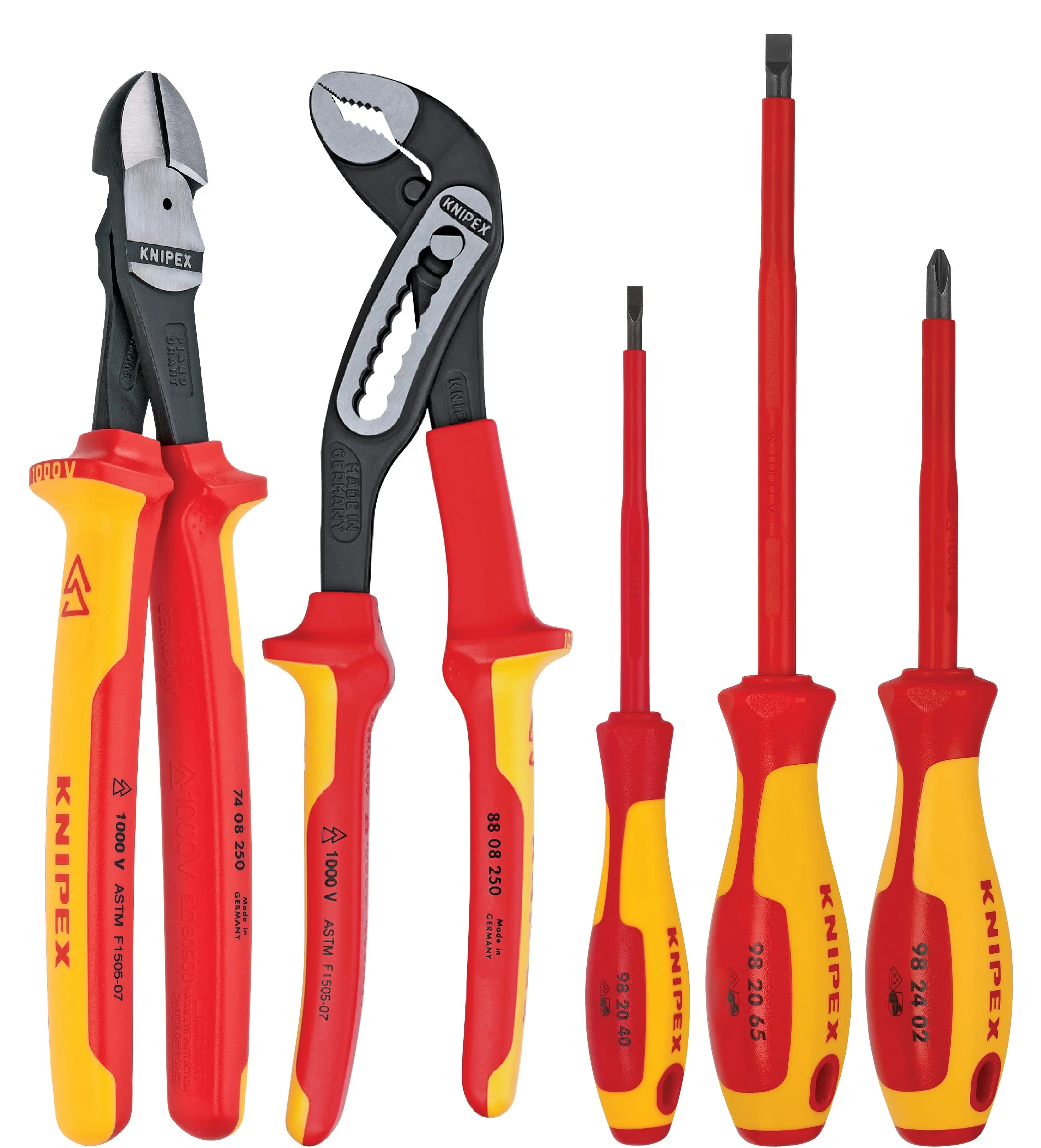 Knipex 9K 98 98 20 US KN | 5 Pc Automotive Pliers /Screwdriver Tool Set, 1000V Knipex