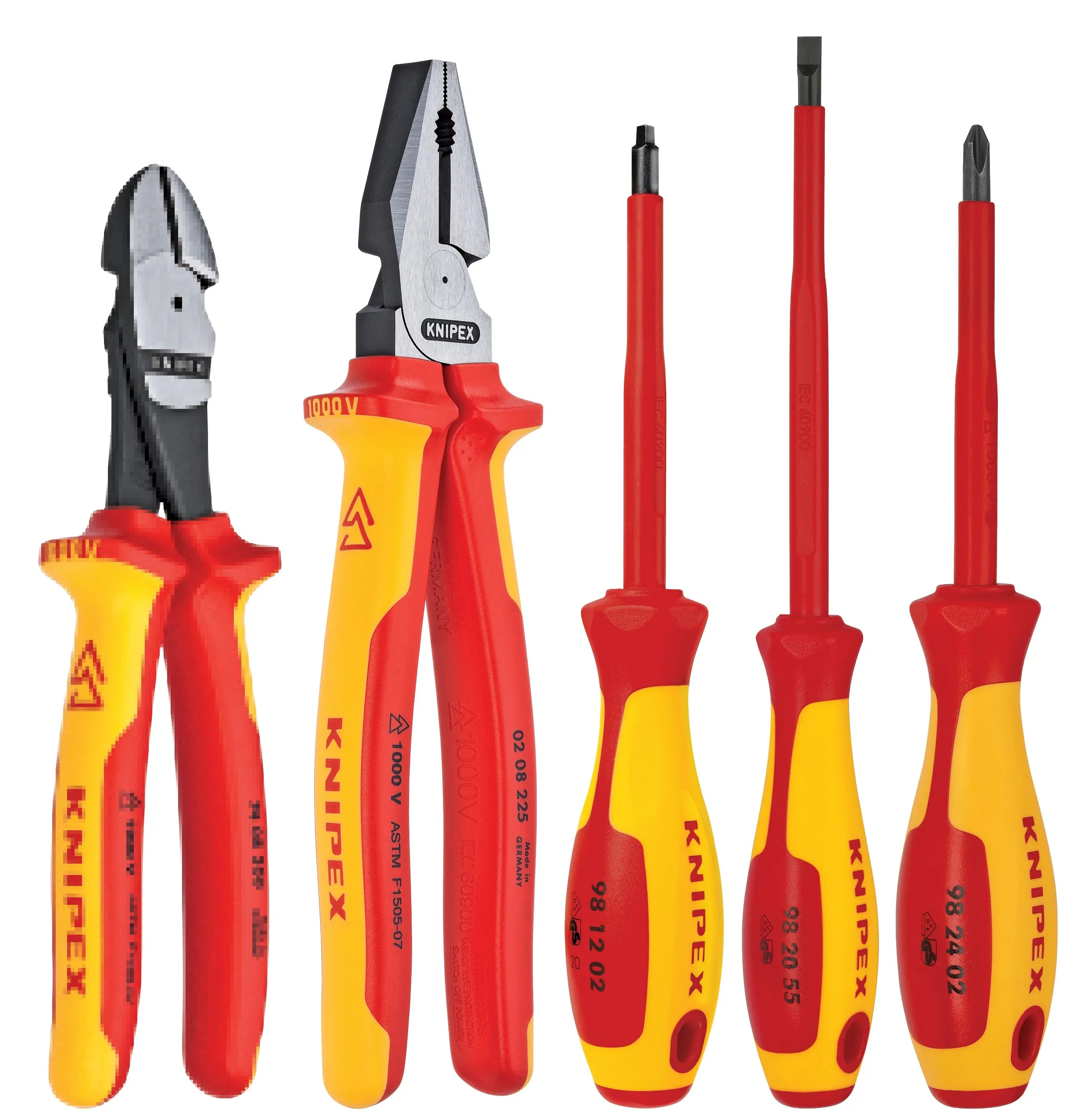 Knipex 9K 98 98 21 US KN | 5 Pc Pliers/Screwdriver Tool Set, 1000V Insulated Knipex