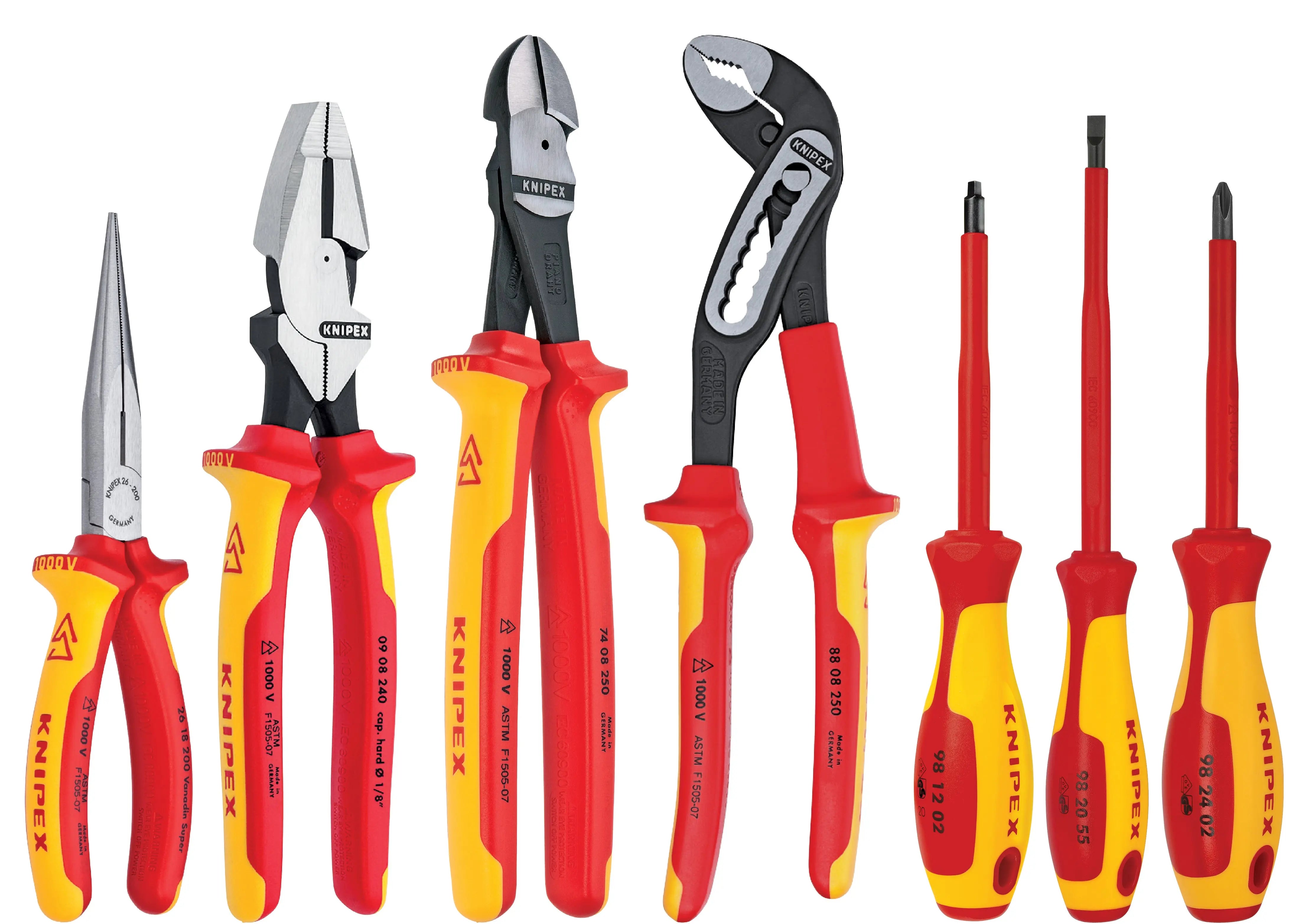 Knipex 9K 98 98 26 US KN | 7 Pc Pliers/Screwdriver Tool Set, 1000V, Nylon Pouch Knipex
