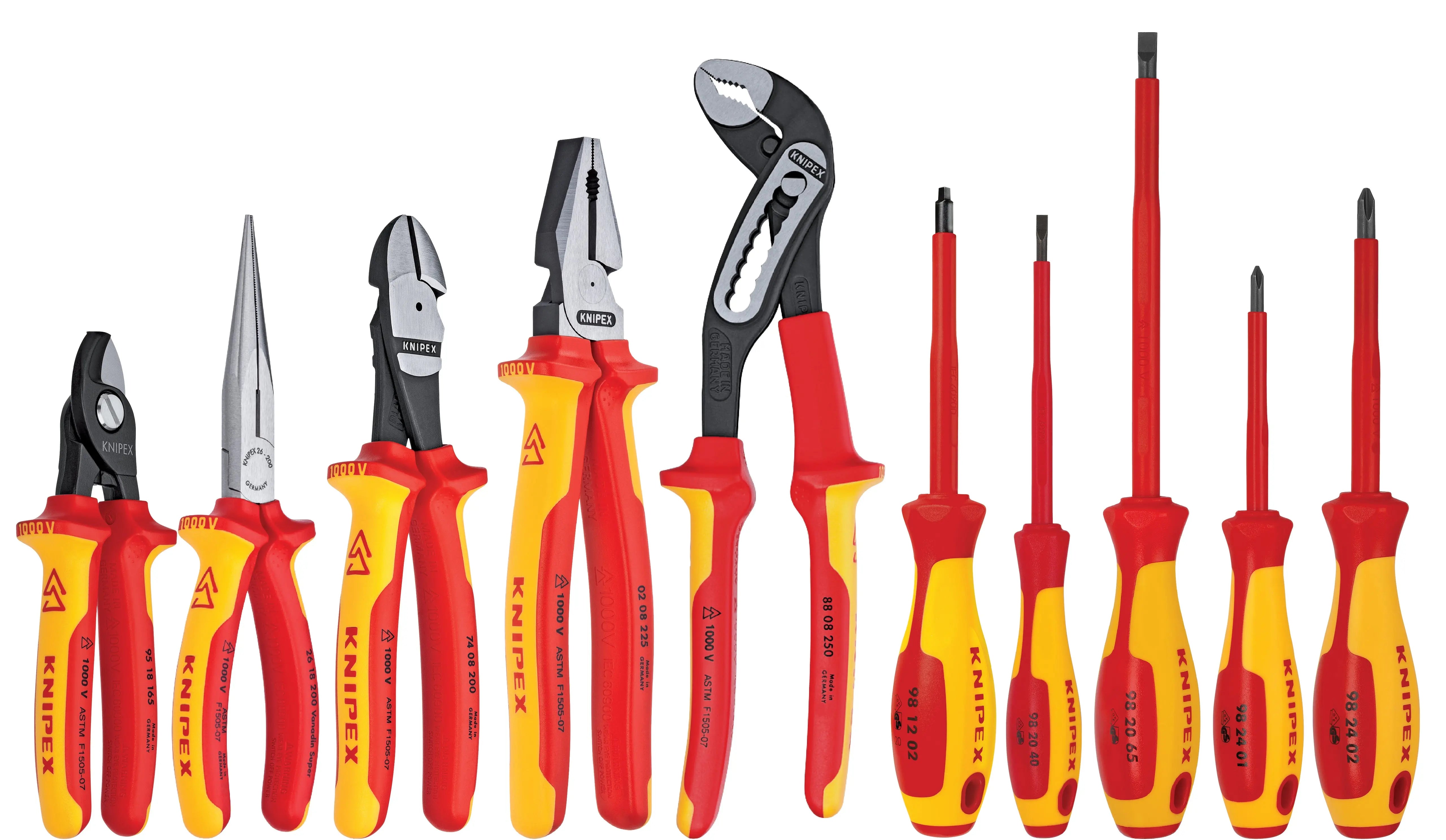 Knipex 9K 98 98 30 US KN | 10 Pc Pliers/Screwdriver Tool Set, 1000V, Hard Case Knipex