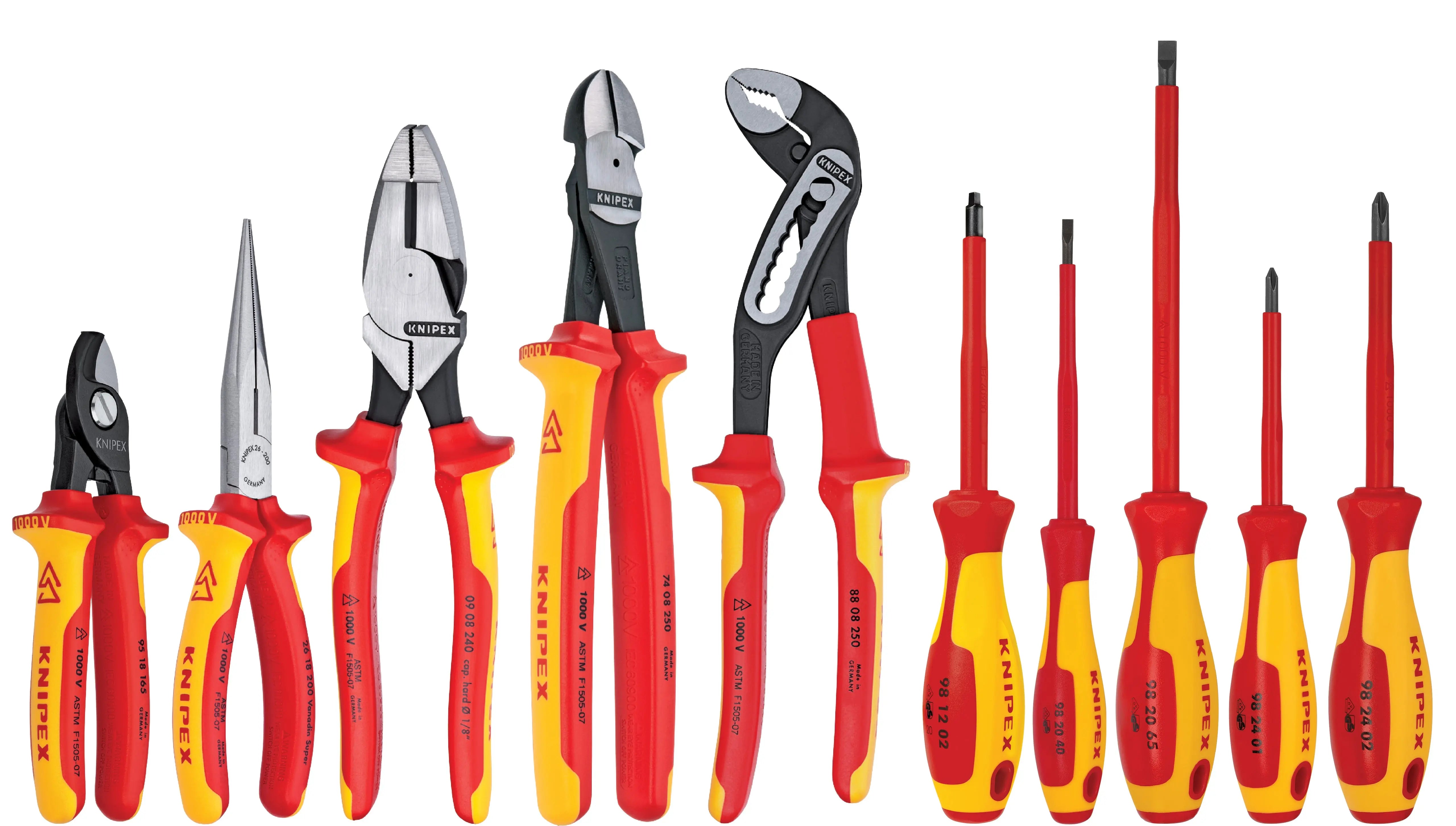 Knipex 9K 98 98 31 US KN | 10 Pc Pliers/Screwdriver Tool Set, 1000V, Hard Case Knipex