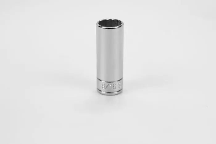 SK Tools - Socket Chrome 1/4dr Deep 12pt 9/16 - 44918 SK Tools