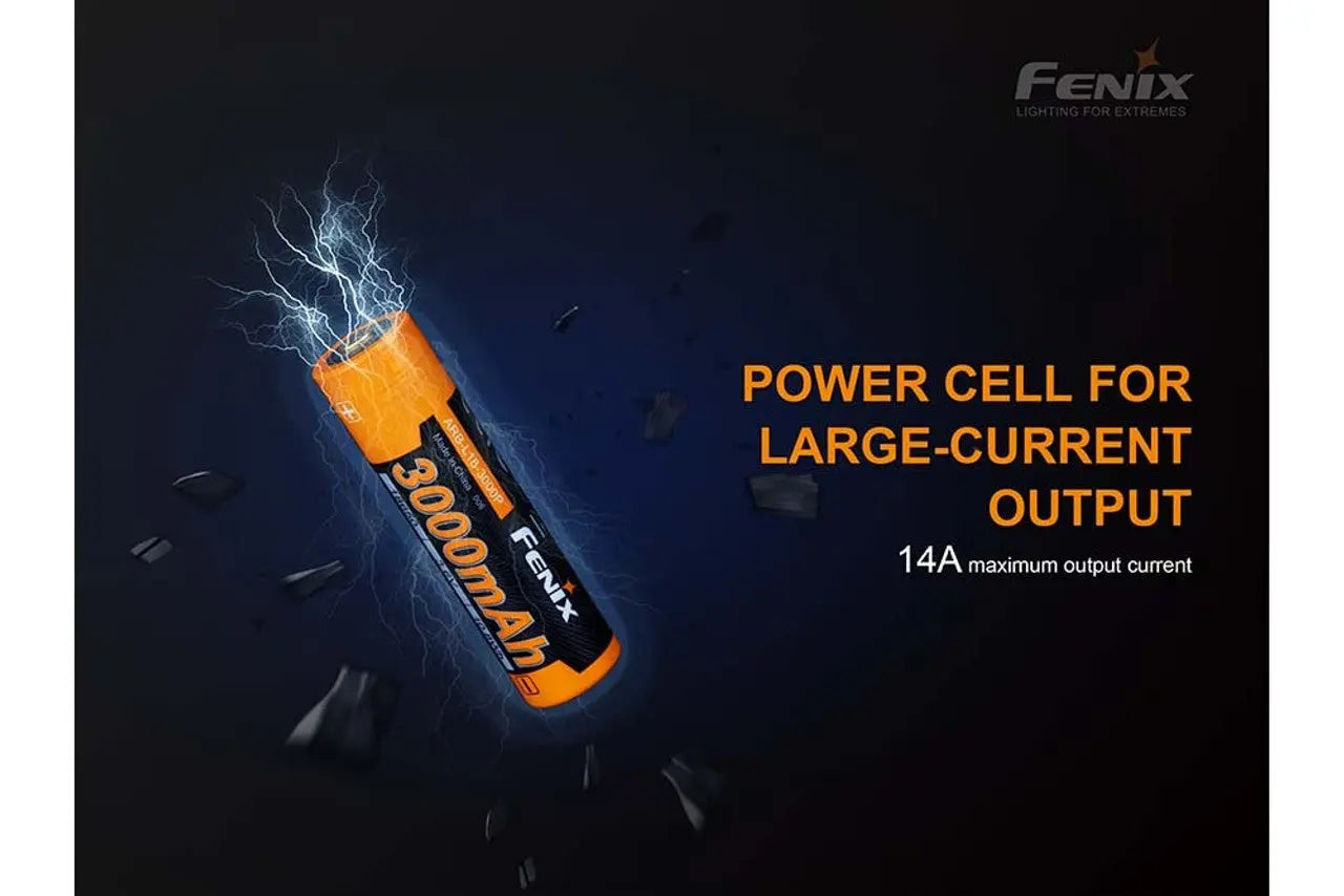 Fenix 18650 Rechargeable Battery, 3000mAh - F FX-ARBL183000P Fenix