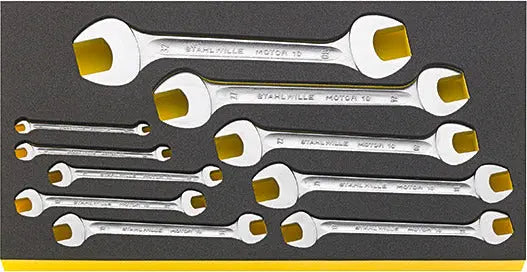 Stahlwille Set of 10 TCS Double Open Ended Spanner Wrench, 6 - 32mm - ST 96830120 Stahlwille