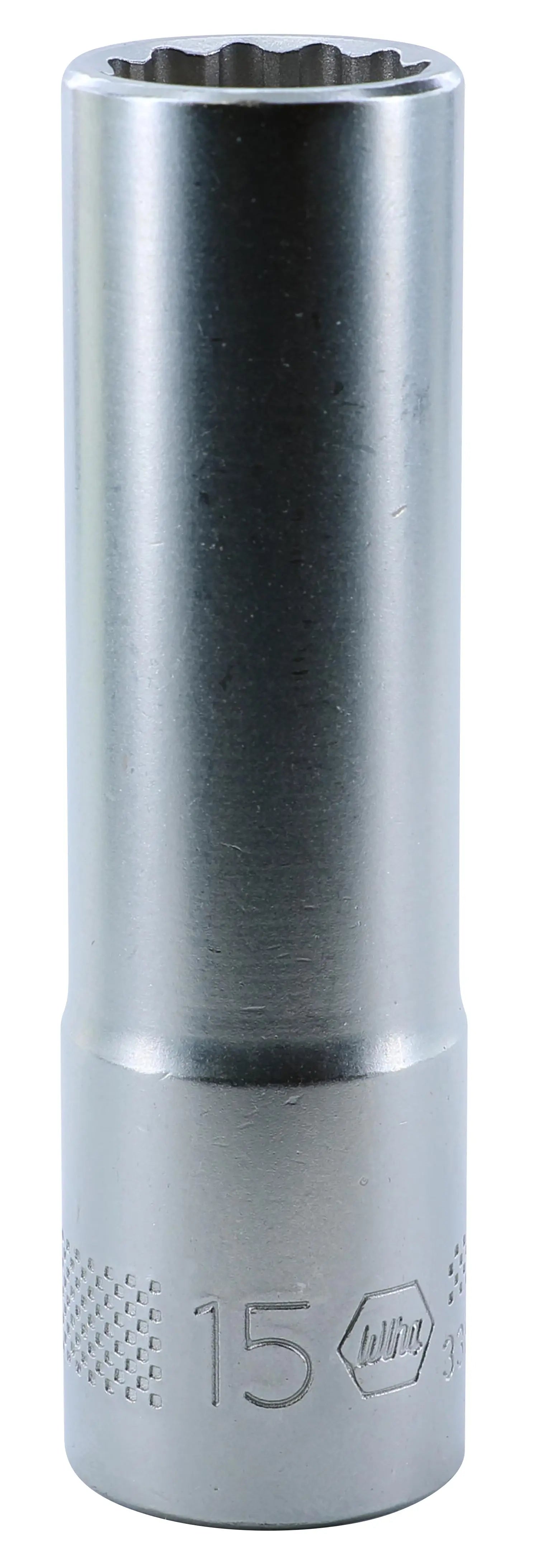Wiha 33871, 1/2" Drive Deep Socket, 12 Point, 15.0mm Wiha