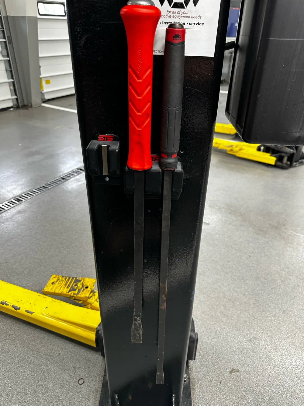 STS Auto Design Magnetic Pry Bar Holder for Secure Tool Storage - STSPB1