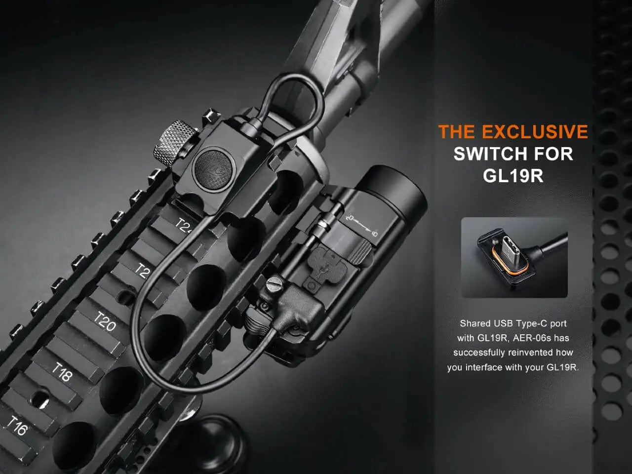 Fenix Tactical Remote Pressure Switch, 45 deg Angle - F FX-AER06S Fenix