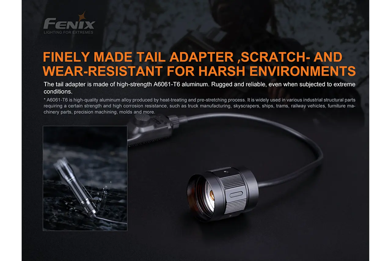 Fenix Tactical Remote Pressure Switch, Cable Length 9 in - F FX-AER05 Fenix