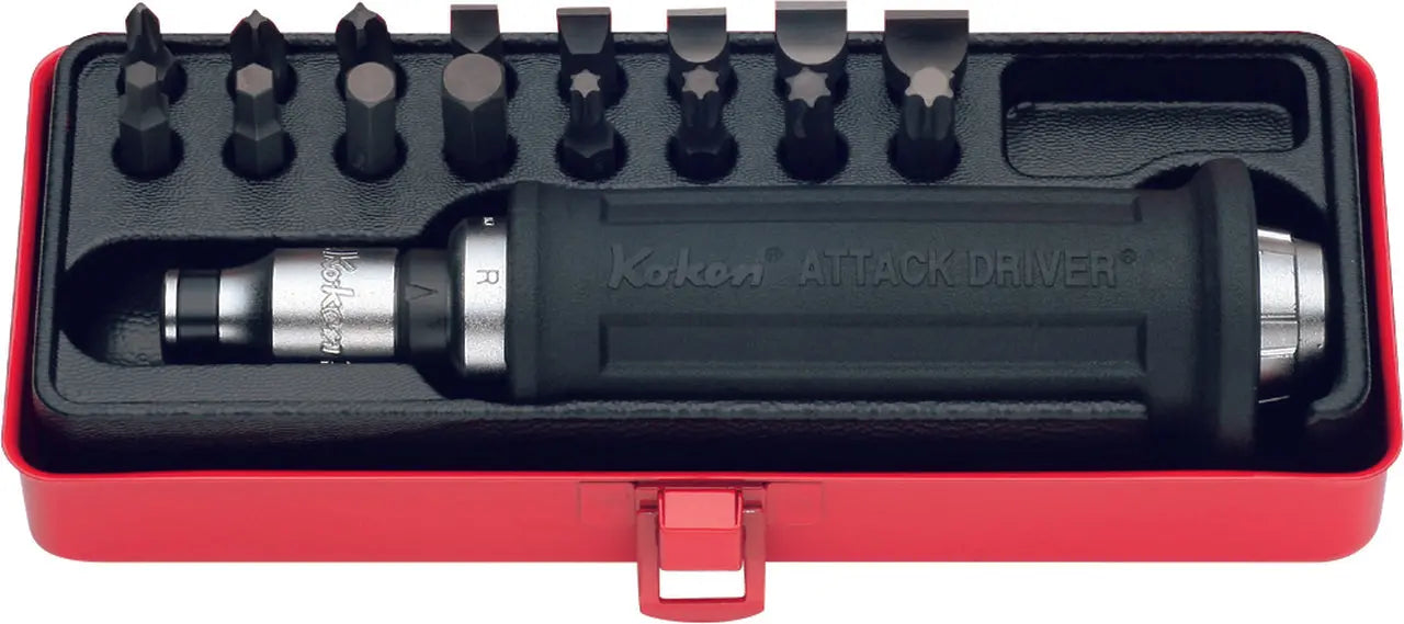 Ko-ken Tools 1/2 Sq. Dr. Attack Driver Set Rubber Grip 18 pieces Ko-ken Tools