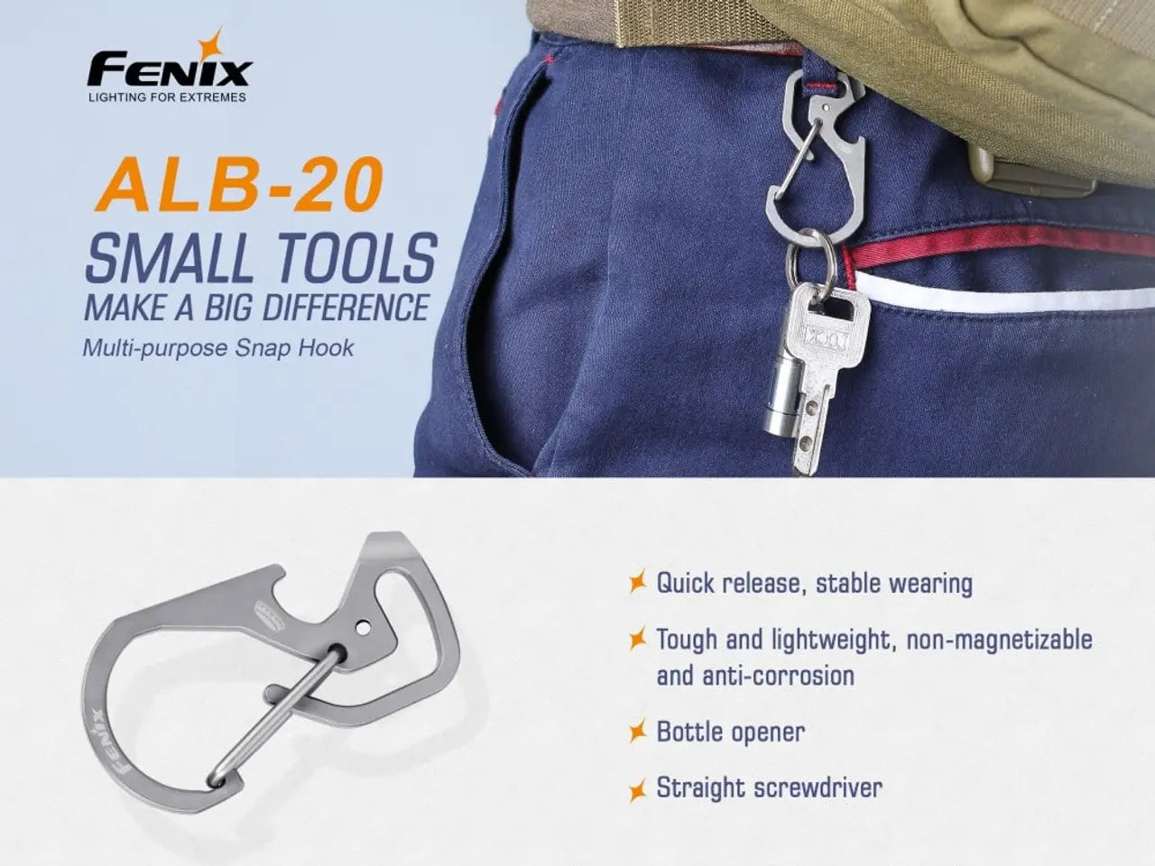 Fenix Multipurpose Snap Hook - F FX-ALB20 Fenix