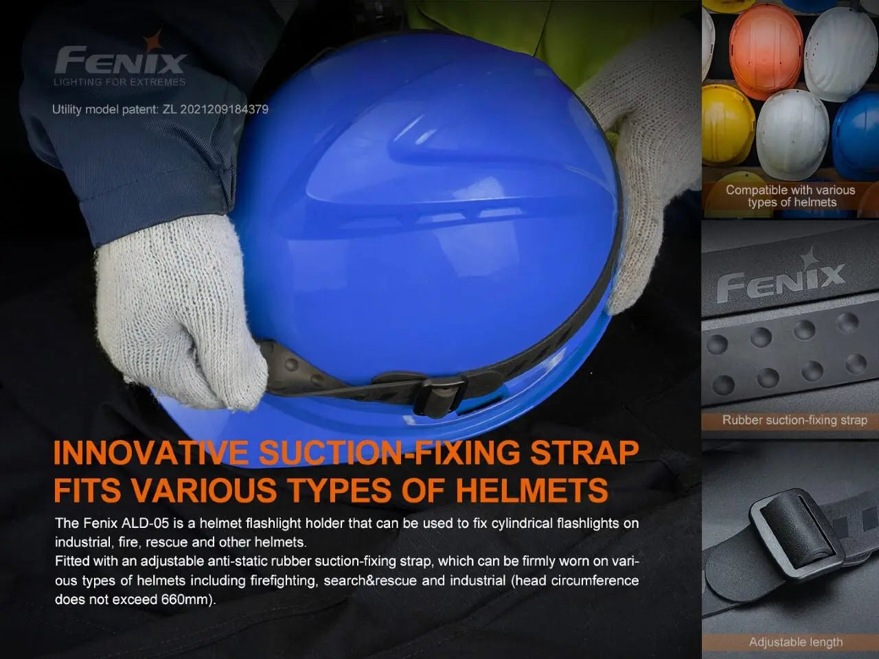 Fenix Flashlight Helmet Holder - F FX-ALD05 Fenix