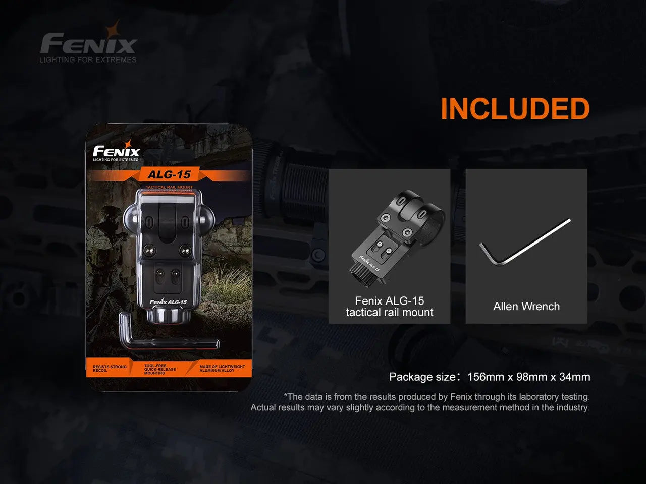 Fenix Picatinny Rotary Knob Tightening Rail Mount - F FX-ALG15 Fenix