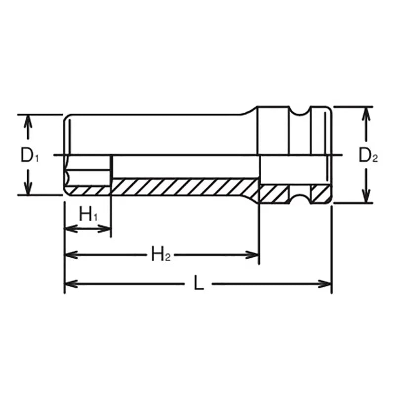 Ko-ken Tools 1/2 Sq. Dr. Aluminum Wheel Nut Socket 17mm 6 point Ko-ken Tools