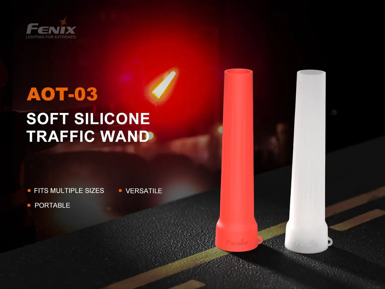 Fenix Traffic Wand, Head Diameter 25.4 - 34mm - F FX-AOT-03-WHITE Fenix