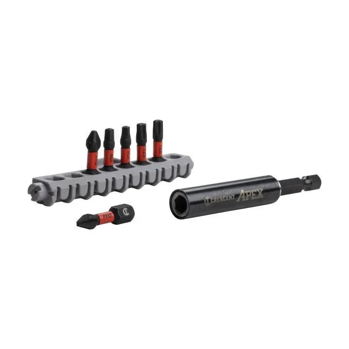 CRESCENT Set of 7 Vortex Bit and Finder Sleeve - GW CABDG1R-7 Bit Set CRESCENT