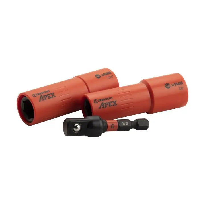 CRESCENT Set of 3 U-Guard Covered Socket, 3/8 in - GW CAUGK2-32 Socket Set CRESCENT