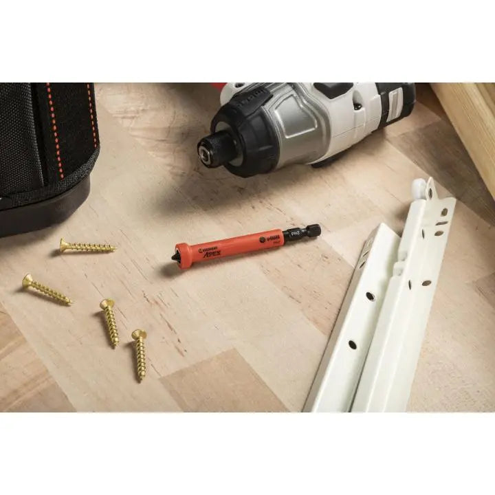 CRESCENT Set of 2 Phillips U-Guard Covered Impact Power Bit with Ring Magnet, PH2 x 3-1/2 in - GW CAUMB3BPH2 Power Bit Set CRESCENT