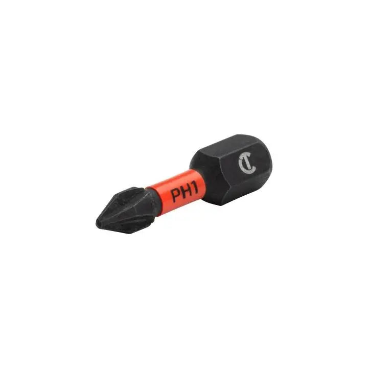 CRESCENT Set of 2 Phillips Vortex Impact Power Bit, PH1 x 1 in - GW CAVB1PH1-2 Power Bit Set CRESCENT