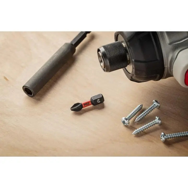 CRESCENT Set of 2 Phillips Vortex Impact Power Bit, PH2 x 1 in - GW CAVB1PH2-2 Power Bit Set CRESCENT