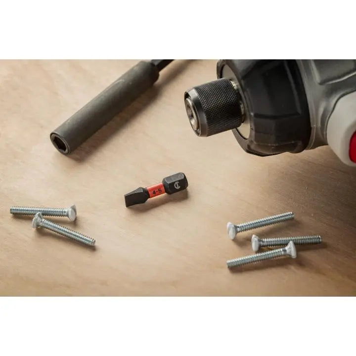 CRESCENT Set of 2 Slotted Vortex Impact Power Bit, 4 - 5 x 1 in - GW CAVB1SL4-5-2 Power Bit Set CRESCENT