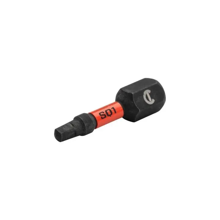 CRESCENT Set of 25 Square Vortex Impact Power Bit, PH1 x 1 in - GW CAVB1SQ1-25 Power Bit Set CRESCENT