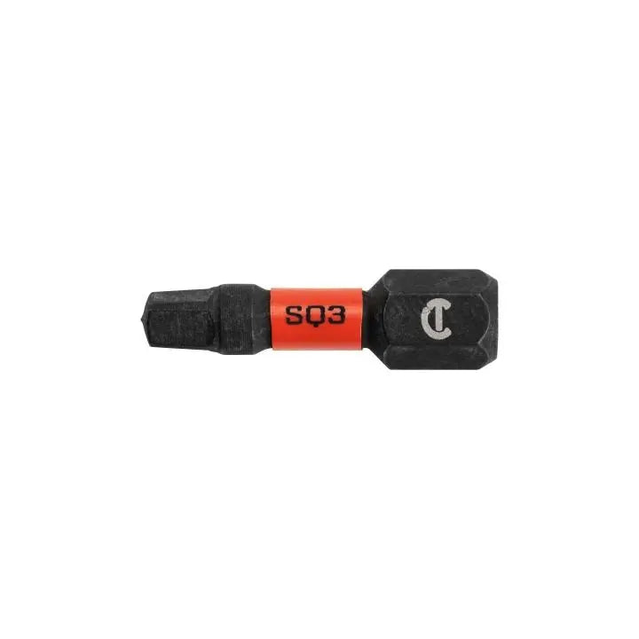 CRESCENT Set of 25 Square Vortex Impact Power Bit, PH3 x 1 in - GW CAVB1SQ3-25 Power Bit Set CRESCENT