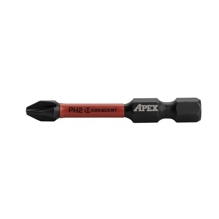 CRESCENT Set of 2 Phillips Vortex Impact Power Bit, PH2 x 2 in - GW CAVB2PH2-2 Power Bit Set CRESCENT