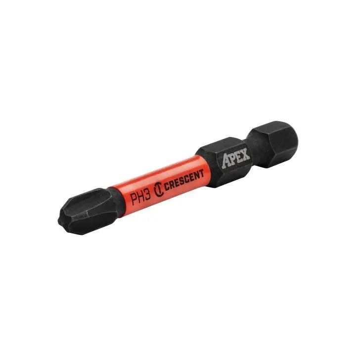 CRESCENT Set of 2 Phillips Vortex Impact Power Bit, PH3 x 2 in - GW CAVB2PH3-2 Power Bit Set CRESCENT
