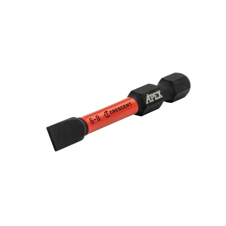 CRESCENT Set of 25 Slotted Vortex Impact Power Bit, 6 - 8 x 2 in - GW CAVB2SL6-8-25 Power Bit Set CRESCENT