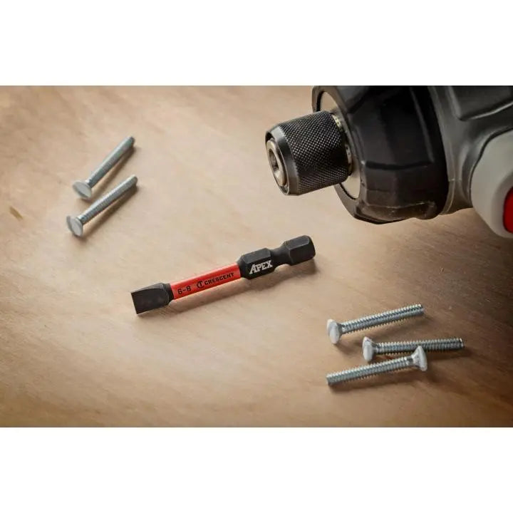 CRESCENT Set of 2 Slotted Vortex Impact Power Bit, 6 - 8 x 2 in - GW CAVB2SL6-8-2 Power Bit Set CRESCENT