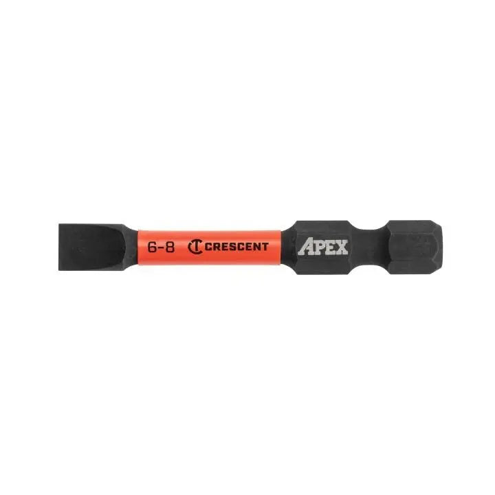 CRESCENT Set of 25 Slotted Vortex Impact Power Bit, 6 - 8 x 2 in - GW CAVB2SL6-8-25 Power Bit Set CRESCENT