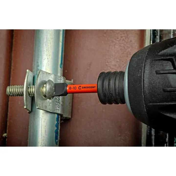 CRESCENT Set of 2 Slotted Vortex Impact Power Bit, 8 - 10 x 2 in - GW CAVB2SL8-10-2 Power Bit Set CRESCENT