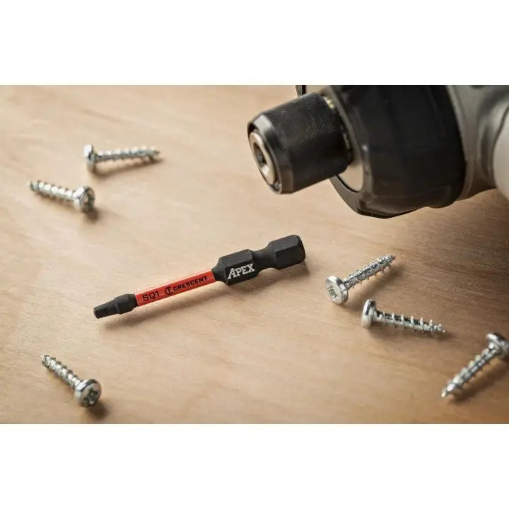 CRESCENT Set of 2 Square Vortex Impact Power Bit, PH1 x 2 in - GW CAVB2SQ1-2 Power Bit Set CRESCENT