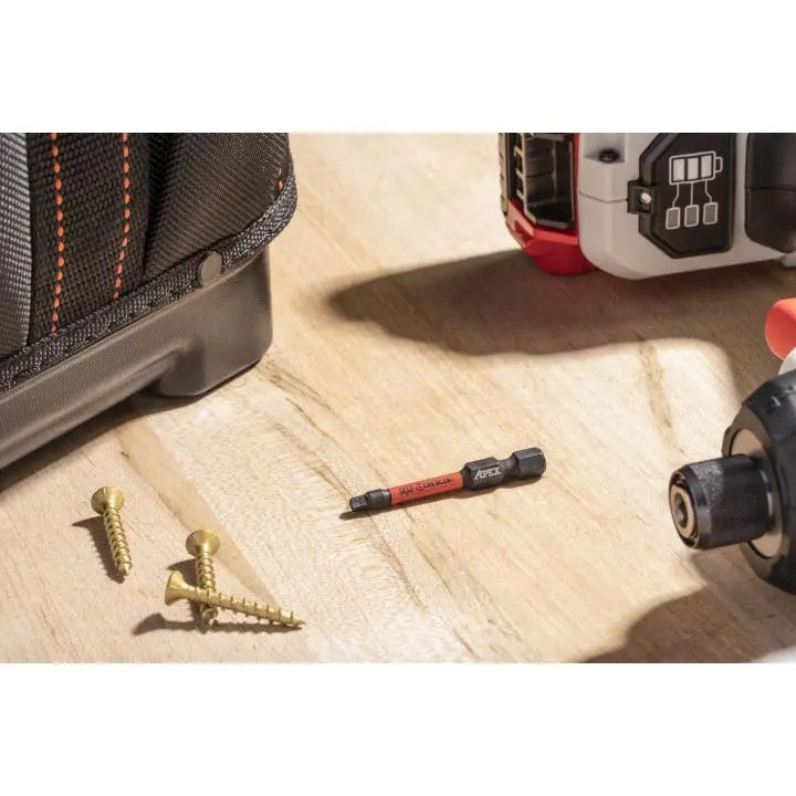 CRESCENT Set of 25 Square Vortex Impact Power Bit, PH2 x 2 in - GW CAVB2SQ2-25 Power Bit Set CRESCENT
