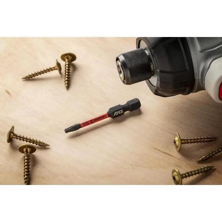 CRESCENT Set of 2 Torx Vortex Impact Power Bit, T10 x 2 in - GW CAVB2T10-2 Power Bit Set CRESCENT
